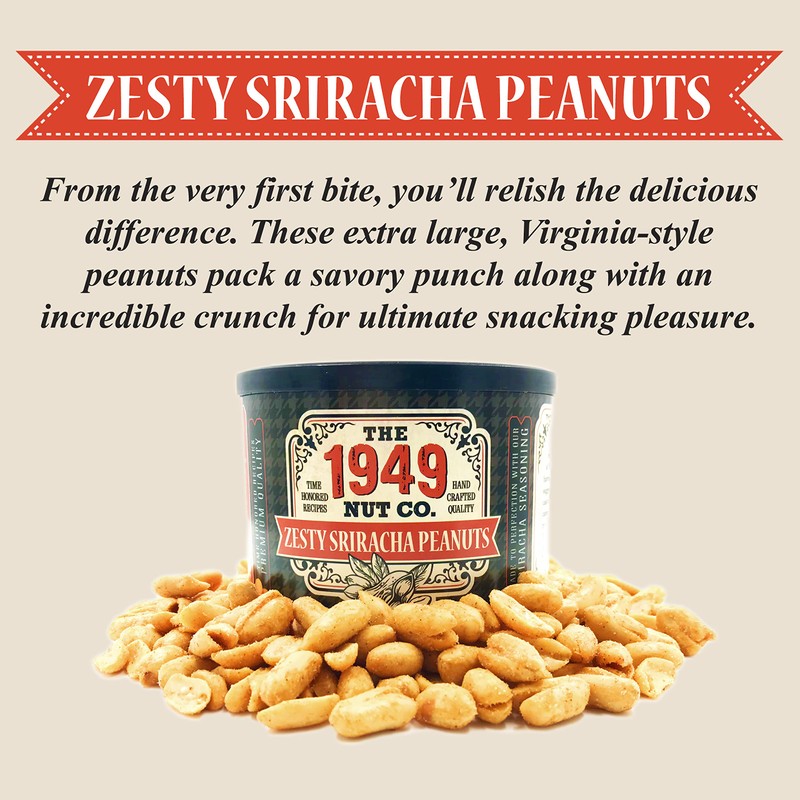 The 1949 Nut Co. Zesty Sriracha Peanuts, 10 OZ