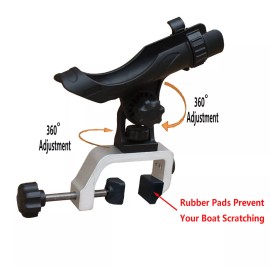 Brocraft Aluminum Clamp On Rod Holder/ Fishing Rod Holder With Aluminum Clamp