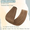 S-noilite Clip-In Real Hair Extensions, Dark Blonde, Remy Human Hair,