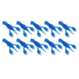 Pack of 10 Soft Fish Bait, 5.5 x 0.7 x 1 cm/2.2 x 0.3 x 0.4 Inch PVC Crayfish Bait, Lobster Claw, Artificial Bait, Crayfish, Fishing, Rubber Fish, Crayfish, Fishing Bait for Carp, Bass, Freshwater,
