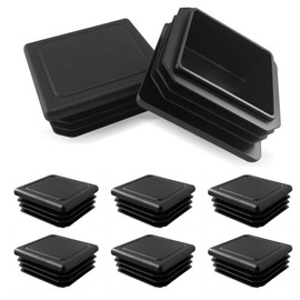 Square Tube Plugs, Lamellar Plugs for Square Tube, 45 x 45 mm, Pipe Plugs for Pipe Cover of Steel Pipe, Stainless Steel Tube, Aluminium Profile, Square Tube Plugs for Chairs, Sofas, Tables, Shelves