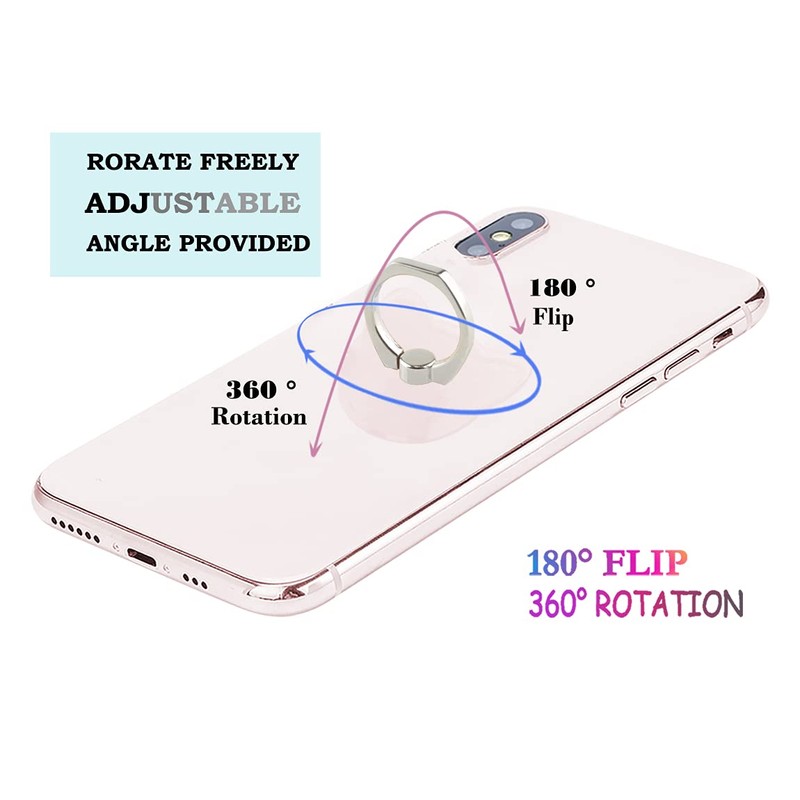 Transparent Cat Cell Phone Ring Holder Kickstand,360 Rotation Clear Cat