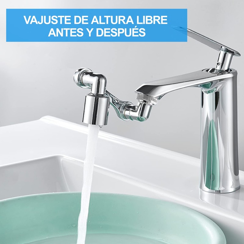 Aireador Extensor De Grifo Giratorio De 1080° Aeradores de Fregaderos
