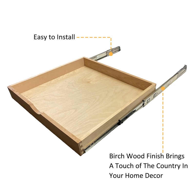 Couver CabinetRTA Soft-Close DIY Slide Out Cabinet Shelf Pull-Out Wood