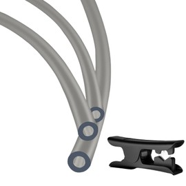 PTFE Teflon Tube 3.0M/9.84ft - 2.5mm ID × 4mm OD with Cutter for 3D Printers, Compatible with Bambu Lab A1/A1 Mini/P1P/P1S/X1C and Creality K1/K1 Max/Ender 3 V3 3D Printing Accessories (Grey)