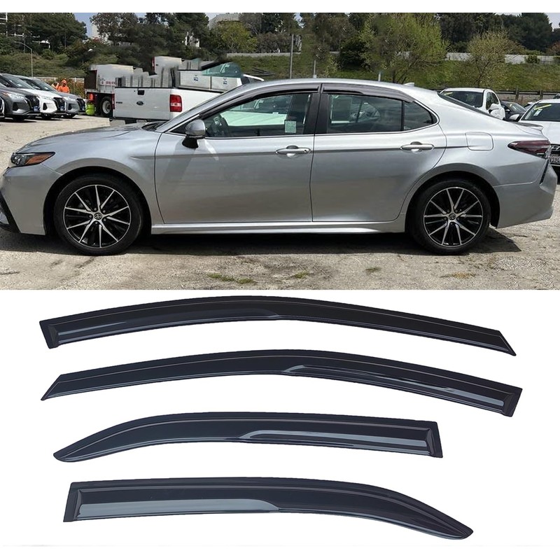 TONOYTIM Tape On Window Visors Rain Guards Side Wind Deflectors