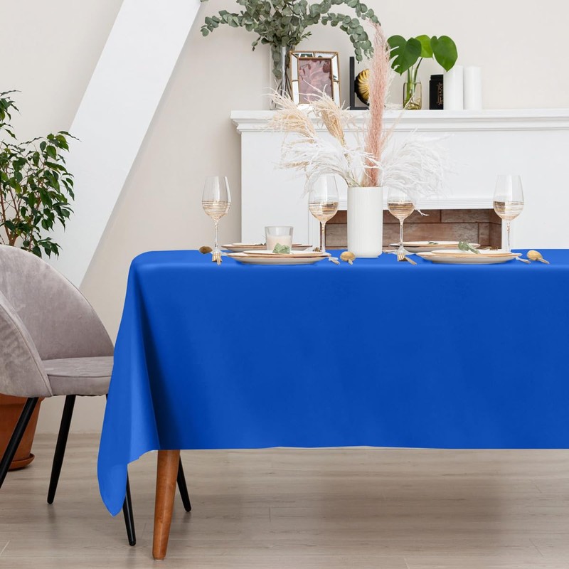 Blue Tablecloth,Outdoor Table Cloth,Wipe Clean Tablecloth,Birthday Table Cloth,Tablecloths Rectangular,Disposable Table