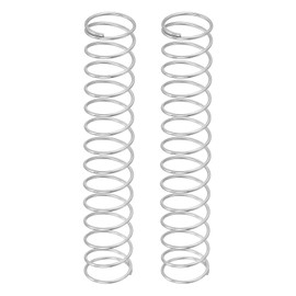 sourcing map 2Pcs Compression Springs, 1mm Wire Diameter x 15mm OD x 90mm Length 304 Stainless Steel Extension Spring Ballpoint Pen Pressure Springs for Shop Home Repairs, Silver