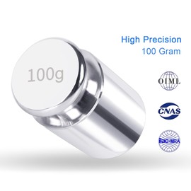 QP Calibration Weights, 100 Gram OIML Class M1 High Precision Scale Weights, Stainless Steel Gram Weights, Chrome Finish, Scale Calibration Weights for Digital Scale, Kitchen Scale, Pocket Scale