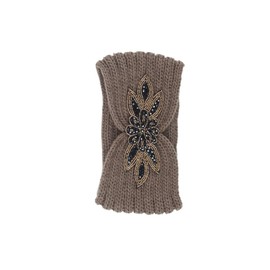 Beavorty 2pcs Woolen Yarn Knitted Headband Warm Hair Hoops Flower Design Minimalist Headwrap for Women Hair Accessories