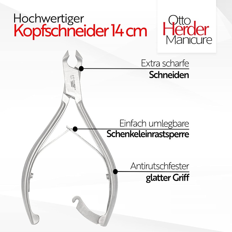 OTTO HERDER Head Cutter Toenail Pliers Foot Care Instrument Made