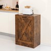 Zvyteay 13 Gallons Tilt Out Trash Can Cabinet, Wooden Free