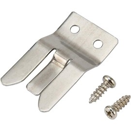 1Pc Silver Metal Mic Holder/Clip Cb Mic Holder- Screw in Screws Included Pull Up to Re Microphone Clips Accessories Musical Instruments