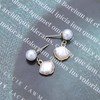 Xmsrn Vintage Shell Pearl Drop Earrings Boho Scallop Pearl Dangle