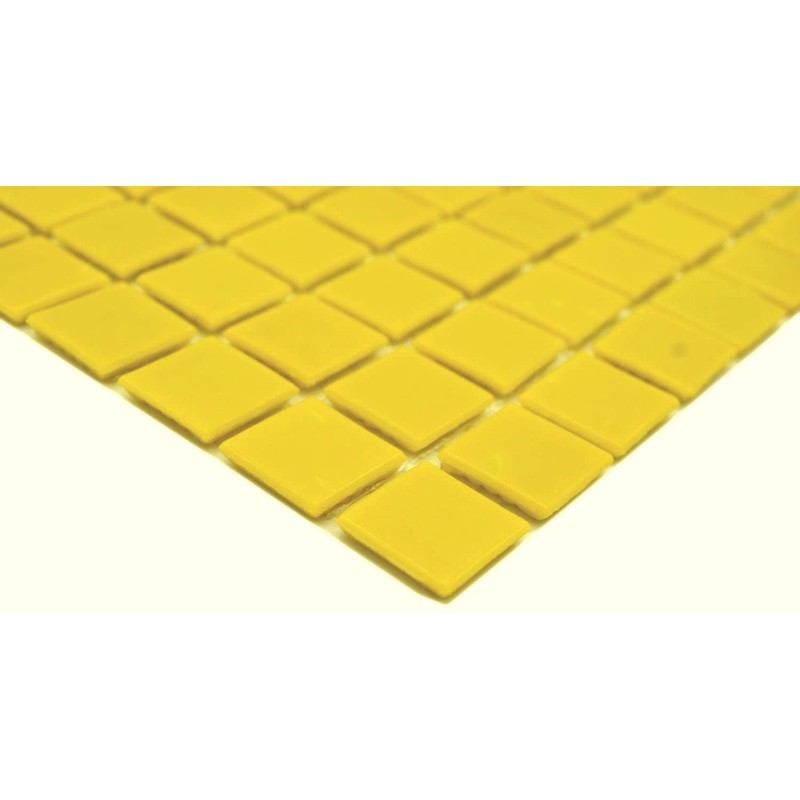 Mosaic Yellow Glass Mosaic Tile Tiles Glass Glossy Square Wall