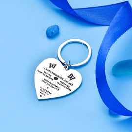 malyunin You are Braver Stronger Smarter Than You Think Keychain Inspiration Gift Graduation Keyring