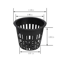 CLONE KING 2 INCH NET Slit POTS for HYDROPONIC AEROPONIC AQUAPONIC USE Wide Lip (100)