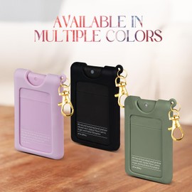 VANEST Silicone Case Compatible with Noshinku Pocket Hand Sanitizer, Protective Case with Keychain for Refillable Travel Size, Hand Sanitizer Spray Accessory (Dark Green)