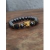 Pulsera De Jaguar Con Piedra Volcánica