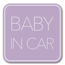 Baby Car Magnet (Simple Design) Baby in Car Baby On Board Sticker Sign Purple (Magnet)