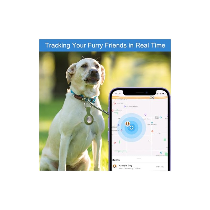 4-Pack Silicone AirTag Holder with Keychain for Kids and Pets