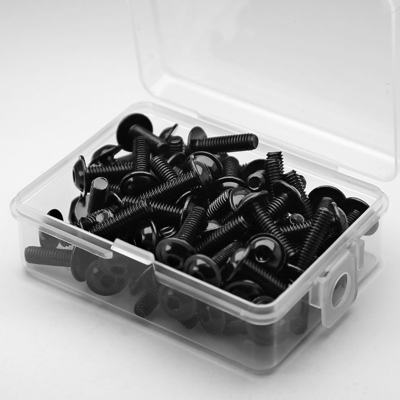 (Pack of 80) M4 x 12 mm Rounded Head Screws