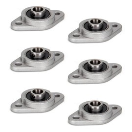 KOMUNJ KFL08 Pillow Block Bearing, 8 mm, Flange Bearing, Self-Aligning Pillow Block Bearings, Rhombic Flange Bearings, for Film Processors, Rotating Machines, Printing Machines, etc. Pack of 6