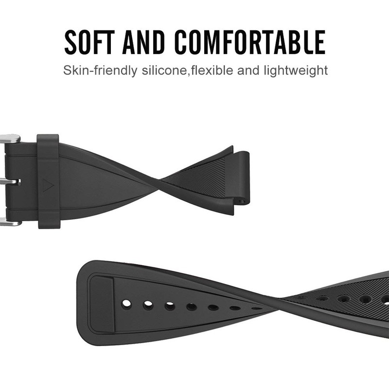 Meifox Compatible with Garmin Vivoactive Band,Solf Silicone Wristband Replacement Bands
