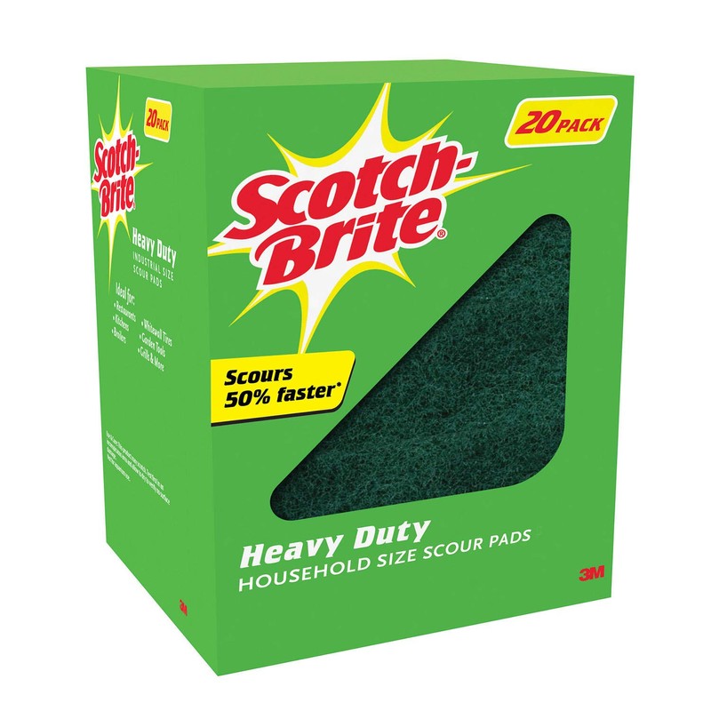 Scotch Brite 3M Heavy Duty Scouring Pads 6"X 9" Heavy