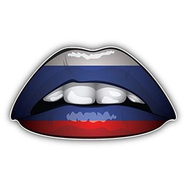JJH Inc Magnet Russia Flag Glossy Lips Flexible Vinyl Magnet Waterproof Car Magnetic Bumper Sticker 5"