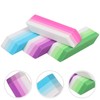 Operitacx Pack of 16 Rainbow Erasers Small Rectangular Block Erasers
