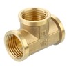 QUARKZMAN Brass Tee Pipe Fitting, 1/2" x 1/2" x 1/2"
