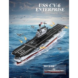 SEMKY Military Series USS Enterprise Aircraft Carriers MOC Building Blocks and Engineering Toy（1883 Pieces）