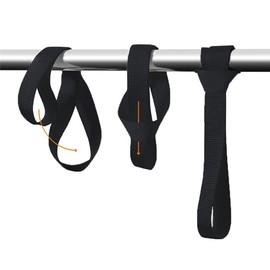 Soft Loop Tie Down Straps - 4 Pcs Heavy Duty Nylon Lashing Loops Straps Webbing Cargo Straps Maximum Load 800KG for Motorcycle Handlebar, Roof Rack, Wheelchair, Camping Hanging Tool (Black)