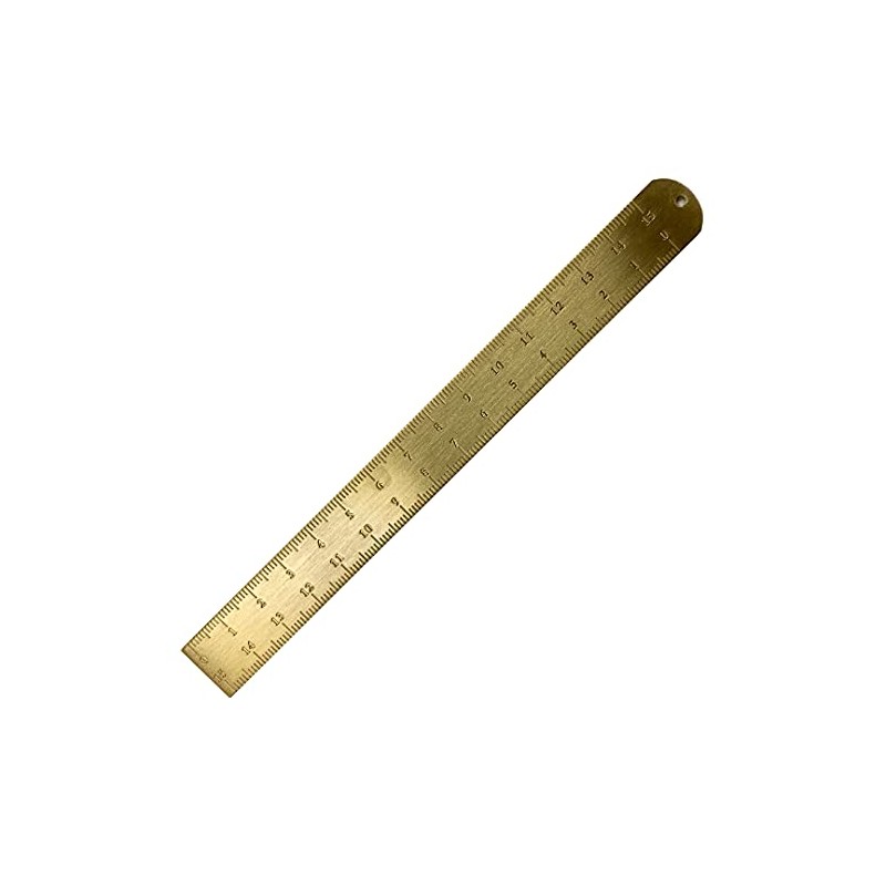 Point POINT-BRASS-RU Brass Ruler, 5.9 inches (15 cm), Gold