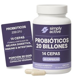Probioticos Billones Cfu Probióticos Cepas Sistema Immune Digestivo Intestinal Porción Días Uso Diario Fibras Prebioticos Enzimas Digestivas