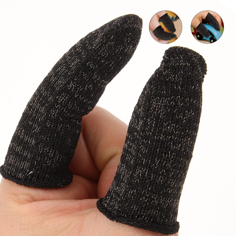 Baluue 6pcs Cut Resistant Finger Cots Reusable Finger Protectors for
