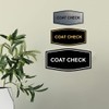 Signs ByLITA Fancy Coat Check Sign (Brushed Silver) - Large