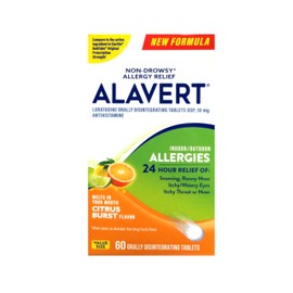 Alavert 24 Hour Orally Disintegrating Tablets Citrus Burst 60 Tablets