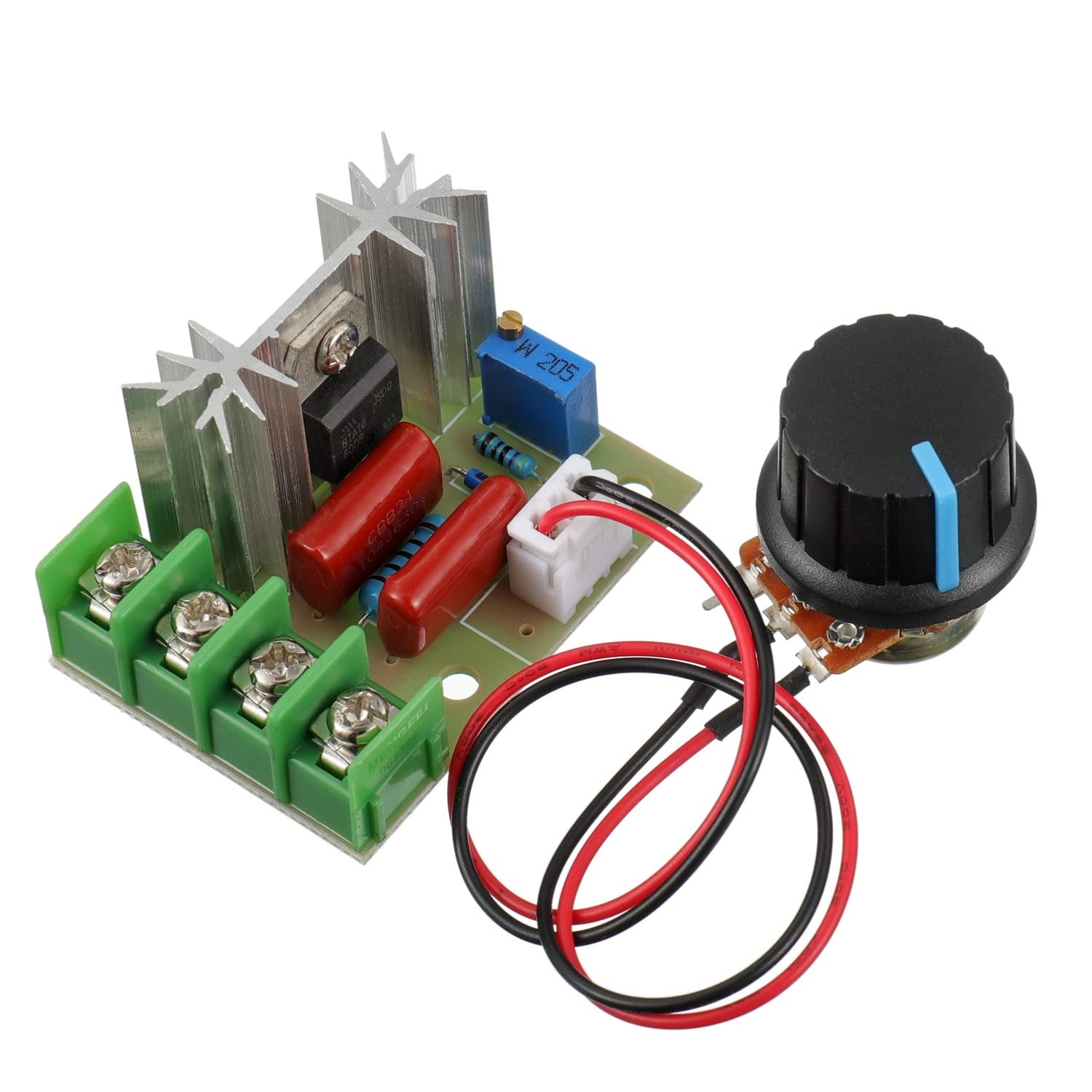 Produktbild von BOJACK 2000W SCR Spannungsregler 50-220V – PWM Drehzahlregler Mit Externem Knopf – Für Motoren, Heizungen & Lampen