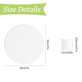 UFURMATE Wall Hole Cover Plate, 6Pcs PVC Plastic Ceiling Cover Blank Round Decorative Wall Plate Repair Kit for Floor, Ceiling and Wall (7 Inch)