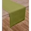 Solino Home Avocado Green Linen Table Runner 72 Inches Long