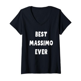 Womens Best Massimo Ever V-Neck T-Shirt