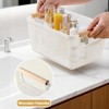 Runziti 2-Pack Plastic Storage Baskets with Handles, Mesh Pantry Organizer