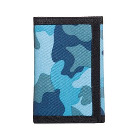 Leyeve wallet,Teen Wallet with Coin Pocket,Kids Wallets for Boys,RFID Trifold Canvas Outdoor Sports Wallet for Kids,Front Pocket Wallet with Magic Sticker-Blue camo