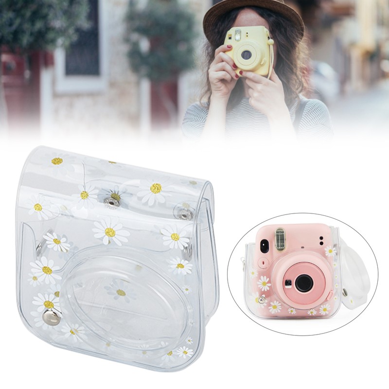 Transparent Camera Bag Daisy Pattern Single Shoulder Mini Photography Tool