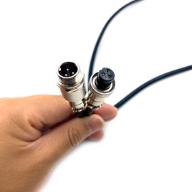 Fupiomeef 3.28 ft GX12 3 Pin Male to Female Cable, GX12 3Pins Female to Male Head Aviation Cordset Electrical Connector Panel Mount Circular Metal Adapter Cordset for Ships 5A 125V 20AWG (1meter)