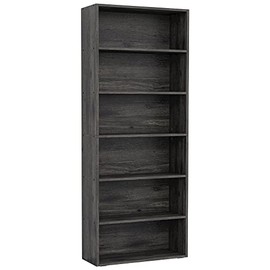 IRONCK Bookshelves and Bookcases Floor Standing 6 Tier Display Storage Shelves 70in Tall Bookcase Home Decor Furniture for Home Office, Living Room, Bed Room (Charcoal Grey)