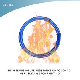 PTFE Teflon Tube Hose 1 Metre Teflon Hose 1.75 mm Filament ID 2 mm OD 4 mm Teflon Hose with PTFE Resin for 3D Printer Extruder Filament, Pipe Cutter, Non-Toxic