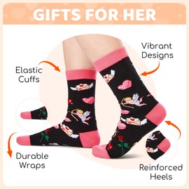 HAPPYPOP Gifts For Girlfriend Her Women - Funny Girlfriend Gifts from Boyfriend, Valentine's Girlfriend Gift Ideas, Love Girlfriend Socks